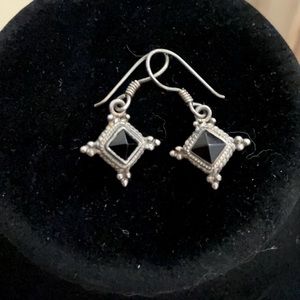 Onyx & Silver Earrings